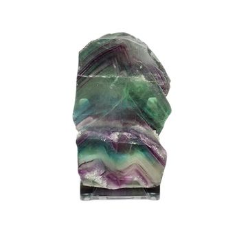 Rainbow Fluorite Slice with stand (265g) - Clarity, Focus & High‑Vibration Display Piece - Heavenly Crystals Online