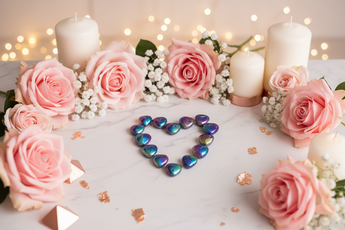 Rainbow Hematite Aura Heart – Protection, Grounding & Vibrant Energy Shielding - Heavenly Crystals Online