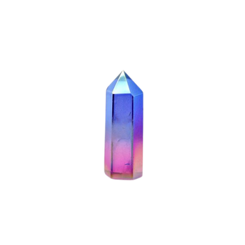 Red & Blue Aura Quartz Generator Point (37g) - Vitality, Intuition & High‑Vibration Energy - Heavenly Crystals Online