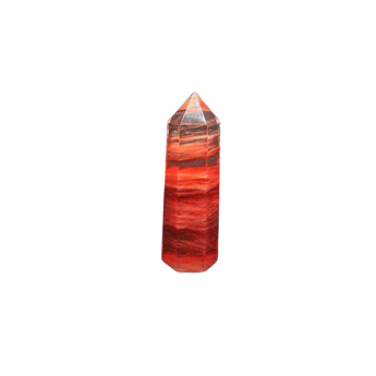 Red Smelting Quartz Generator Point (78g) - High‑Energy Colour‑Enhanced Quartz for Strength & Vitality - Heavenly Crystals Online
