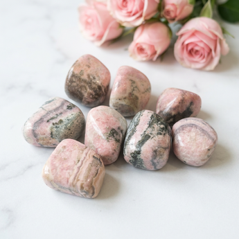 Rhodochrosite Tumbled Stone - Self-Love & Emotional Healing - Heavenly Crystals Online