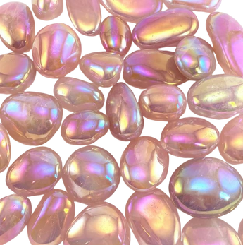 Rose Aura Quartz Palm Stone – Crystal for Love, Joy & Radiant Energy - Heavenly Crystals Online