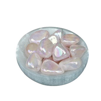 Rose Aura Quartz Tumbled Stone – Love, Joy & Heart‑Healing - Heavenly Crystals Online
