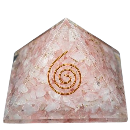Rose Quartz & Copper Orgonite Pyramid – Heavenly Crystals Online