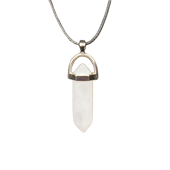 Rose Quartz Double Terminated Pendant with Black Cord - Self Love & Energy Healing - Heavenly Crystals Online