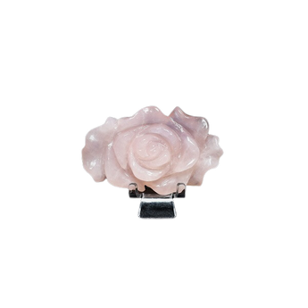 Rose Quartz Hand Carved Rose - Heavenly Crystals Online