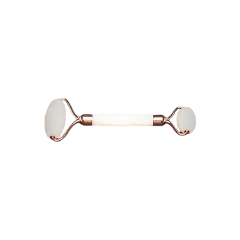 Rose Quartz Rose Gold Facial Massage Roller - Heavenly Crystals Online
