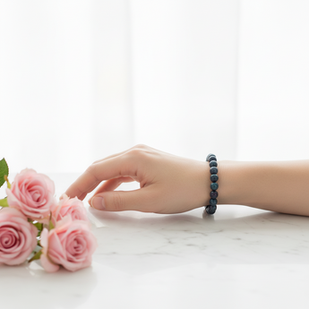 Ruby in Kyanite Bracelet (7mm to 8mm) Strength, Alignment & High‑Vibration Energy - Heavenly Crystals Online