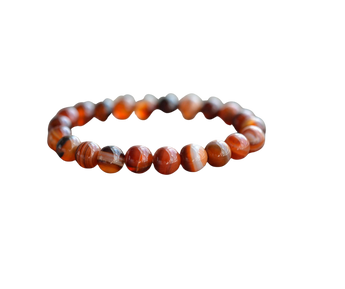 Sardonyx Bracelet (8mm) Courage, Stability & Emotional Balance - Heavenly Crystals Online
