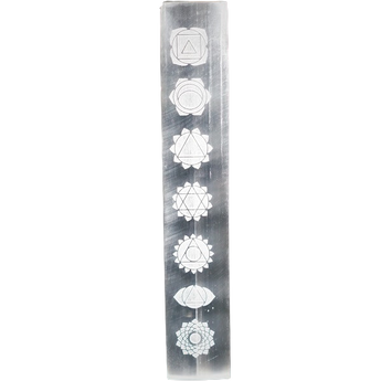 Selenite Chakra Charging Platform Laser Engraved - Heavenly Crystals Online