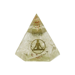 Selenite, Clear Quartz & Copper Orgonite Hexagonal Pyramid (312g) – Cleansing, Clarity, Protection & High‑Vibration Alignment - Heavenly Crystals Online