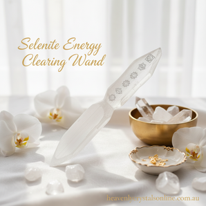 Selenite Energy Clearing Wand (273g) Chakra Cleansing for Clarity & Balance_ Heavenly Crystals Online