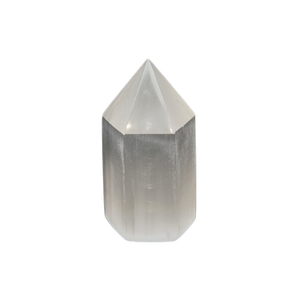 Selenite Generator Point (10cm) – Cleansing, Clarity & High‑Vibration Light Energy - Heavenly Crystals Online