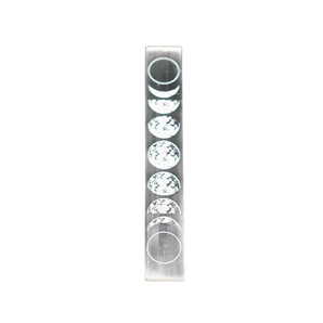 Selenite Moon Phase Charging Platform Laser Engraved - Heavenly Crystals Online