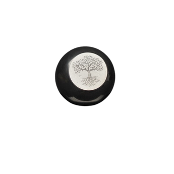 Shungite Genuine Sphere engraved Tree of Life with stand (737g) – EMF Protection, Grounding & Tree of Life Energy - Heavenly Crystals Online
