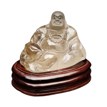 Smoky Quartz Buddha with stand - Heavenly Crystals Online