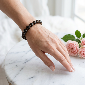 Smoky Quartz Dark Bracelet - Grounding, Protection & Inner Clarity - Heavenly Crystals Online