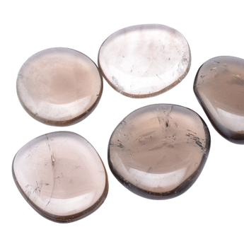 Smoky Quartz Flat Worry Stone – Grounding, Protection & Stress Relief - Heavenly Crystals Online