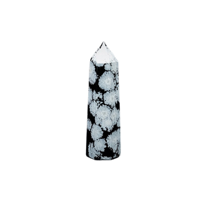 Snowflake Obsidian Generator Point – 102g Crystal for Grounding, Balance & Inner Reflection - Heavenly Crystals Online