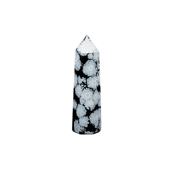 Snowflake Obsidian Generator Point – 102g Crystal for Grounding, Balance & Inner Reflection - Heavenly Crystals Online