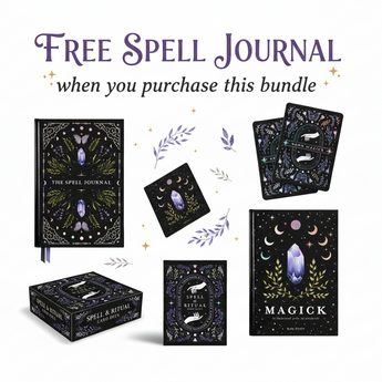 Spell Journal, Magick Book & Ritual Card Deck Bundle – Free Spell Journal Included - Heavenly Crystals Online