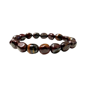 Tiger Iron Tumbled Bracelet – Strength, Vitality & Protection - Heavenly Crystals Online
