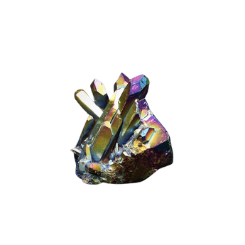 Titanium Aura Quartz Cluster (208g) – Rainbow Iridescent High‑Vibration Crystal - Heavenly Crystals Online