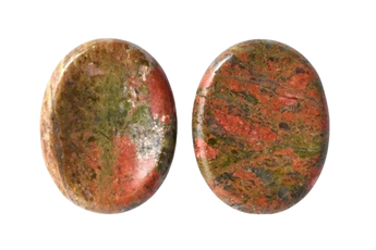 Unakite Jasper Worry Stone - Heart Healing, Balance & Emotional Harmony - Heavenly Crystals Online