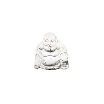 White Howlite Buddha (87g) – Calming, Stress Relief & Peaceful Mind Energy - Heavenly Crystals Online