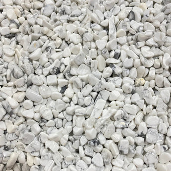 White Howlite Chips (100g) Pouch for Tranquility & Spiritual Calm - Heavenly Crystals Online