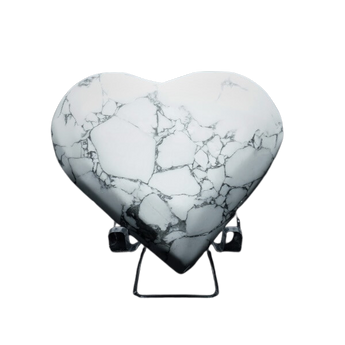 White Howlite Heart (221g) – Calm, Intuition & Emotional Balance - Heavenly Crystals Online
