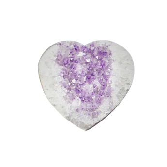 amethyst-geode-heart-662g-stand-love-healing - Heavenly Crystals Online