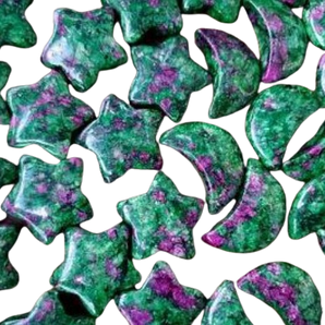 Ruby Zoisite Stars and Moons