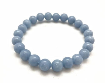 Angelite Bracelet (8mm) Peace, Calm & Angelic Connection - Heavenly Crystals Online