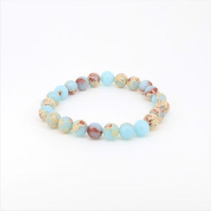 Aqua Terra Jasper Bracelet (8mm) Calming, Grounding & Emotional Balance - Heavenly Crystals Online