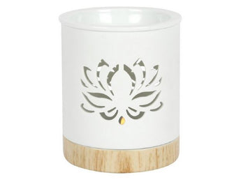 Lotus Oil Burner with tealight in Gift Box - Heavenly Crystals Online
