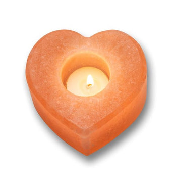 Orange Selenite Candle Holder - Heavenly Crystals Online