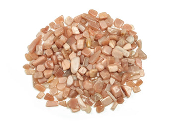 Peach Moonstone Chips (100g) Pouch for Soothing & Sacral Energy - Heavenly Crystals Online