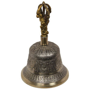 Tibetan Brass Bell – Handcrafted Ritual Bell for Cleansing, Meditation & Sound Healing - Heavenly Crystals Online