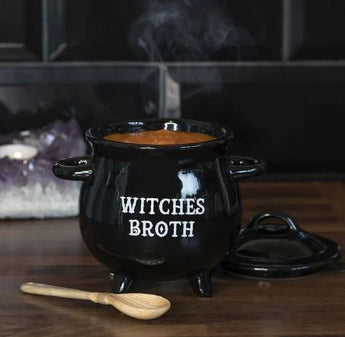 Witches Broth Soup Bowl & Spoon – Ceramic Witchy Kitchenware - Heavenly Crystals Online