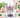 Amethyst Agate butterfly on a black stand with lavender stones and soft pink roses on white marble.