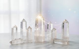 Lemurian Quartz channeling crystals with 7-3 formation for divine guidance and spiritual connection