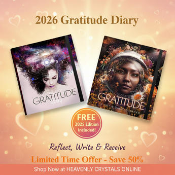 2026 Gratitude Diary + FREE 2025 Edition: Reflect, Write, Receive & Live with Intention - Heavenly Crystals Online