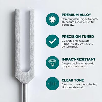 384Hz Weighted Tuning Fork – Deep Body Healing, Grounding & Pain Relief - Heavenly Crystals Online