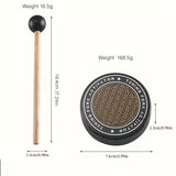 4‑Piece Alloy Tuning Fork Set (136.1Hz, 128Hz, 384Hz, 256Hz) with Wooden Hammer, Activator & Leather Case - Heavenly Crystals Online