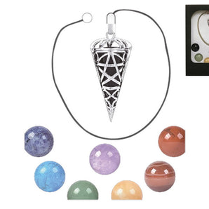 7 Chakra Gemstones & Pendulum Gift Box – Crystal healing set for energy balance & intuition - Heavenly Crystals Online