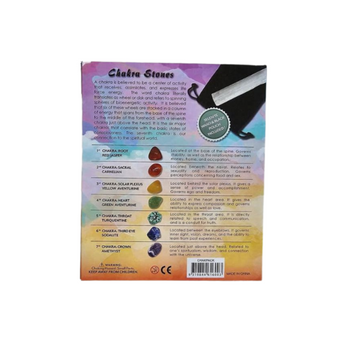 7 Chakra Tumbled Stone Set with Selenite – Alignment, Protection & Energy Renewal - Heavenly Crystals Online