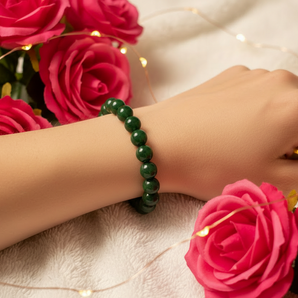 African Jade Bracelet (8mm) Prosperity, Protection & Emotional Balance - Heavenly Crystals Online