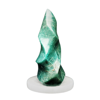 Amazonite Flame 497g | Calming Crystal | Natural Gemstone Carving - Heavenly Crystals Online