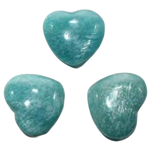 Amazonite Heart (30mm) – Calming, Soothing & Emotional Balance - Heavenly Crystals Online